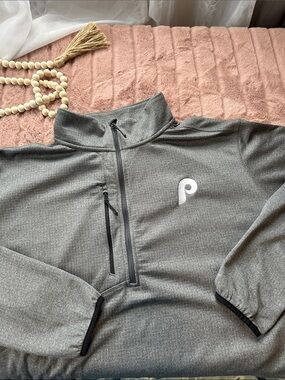 Columbia Men's Gray Half-Zip Pullover with Chest Zip Pocket sz XXL EUC